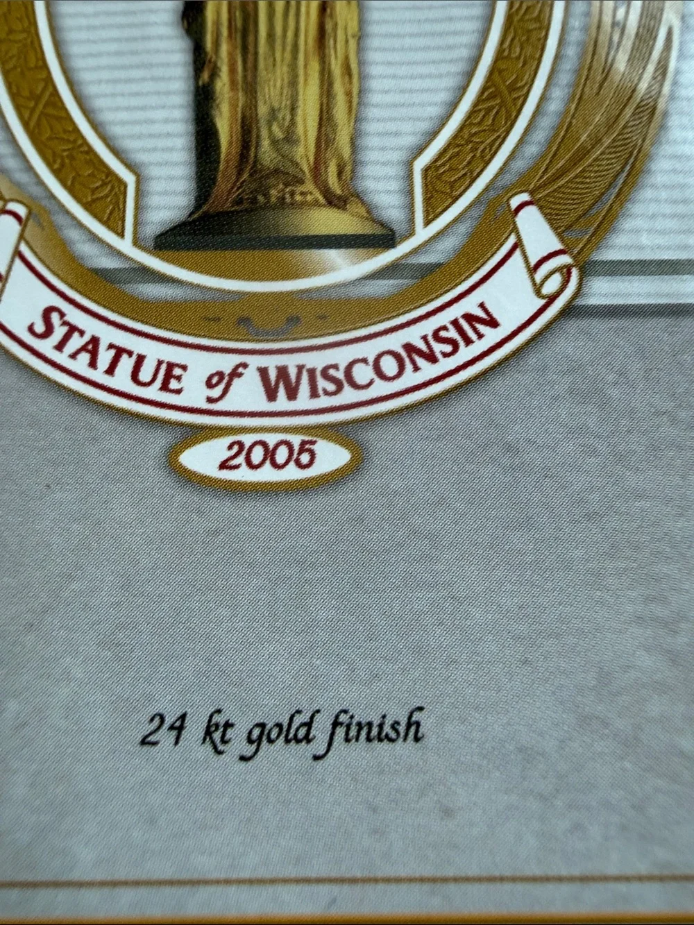 Wisconsin State Capitol Ornament 2005 24K Gold Plated